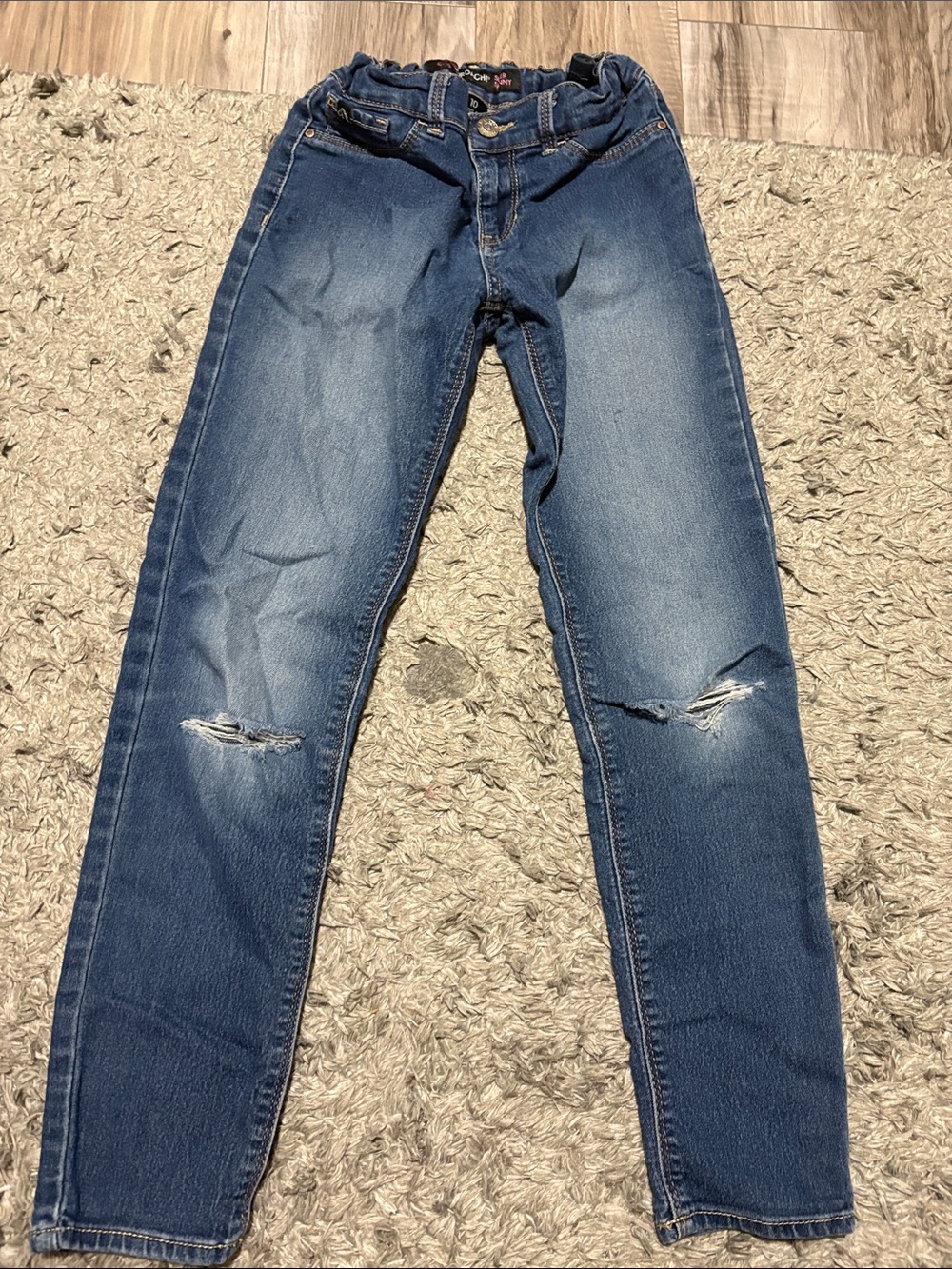Jordache Blue Distressed Skinny Kids Jeans